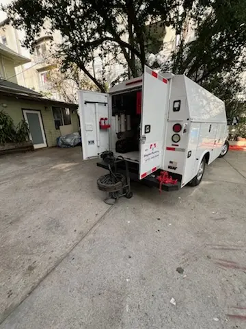 Magnet Plumbing service vehicle on-site for Slab Leak Repair in Miami Springs